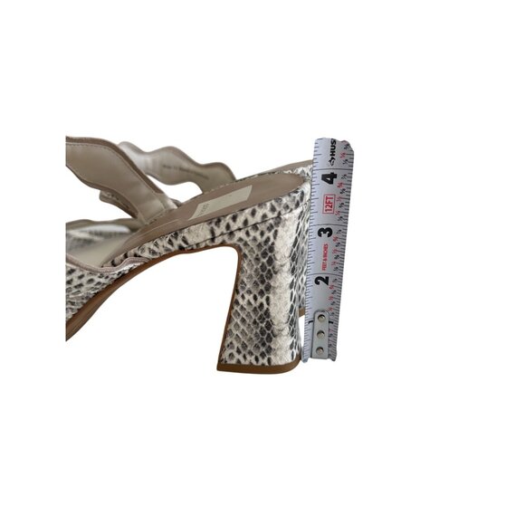 DOLCE VITA Women's Snake Print Leather Double Strap Sandals Heels Size 14 NWOB - Picture 9 of 10